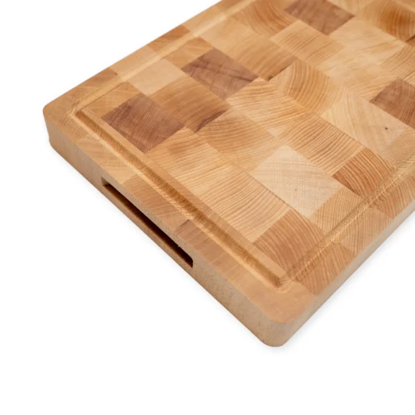Plank Hakblok met handvaten beuken 36x26 cm - Afbeelding 2