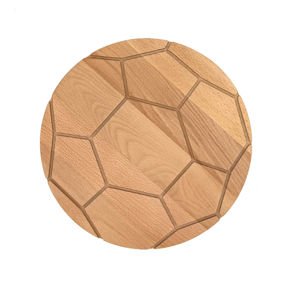 Voetbal Plank beuken ⌀ 26cm - Afbeelding 3