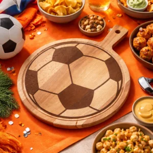 ...Gegraveerde Voetbalplank beuken ⌀ 31 cm