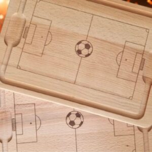 ...2x Voetbalveld Planken beuken 31x22x1,5 cm