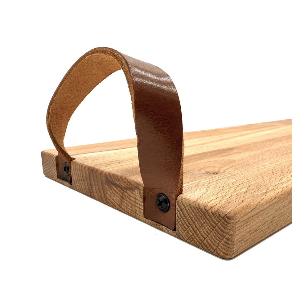 Leren Handvatten Beukenhout 48x17cm - Afbeelding 2